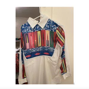 Patterned Long Dress Shirt